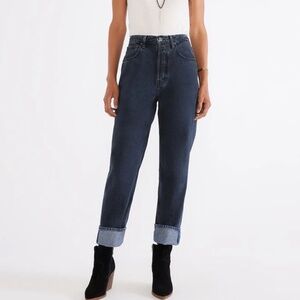 ETICA BRYCE PINCH WAIST BOYFRIEND in Black Lava Size 25 NWOT